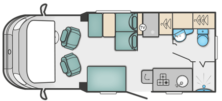 Swift Escape 604 floor plan