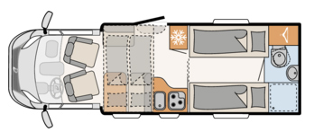 Dethleffs Trend T7017 floor plan