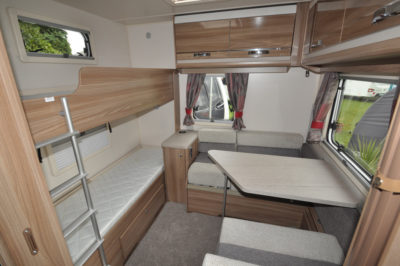 Swift Challenger 590 bunk beds and dining table