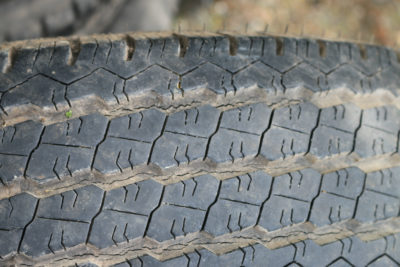 Caravan tyre splitting in tread