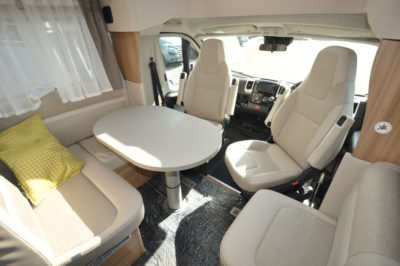 Knaus Sun Ti 700 MEG motorhome lounge dining seating