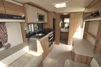 Swift Conqueror 480 caravan interior looking back