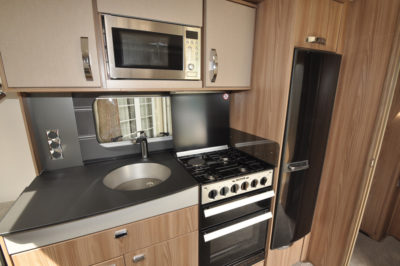 Swift Conqueror 480 caravan kitchen