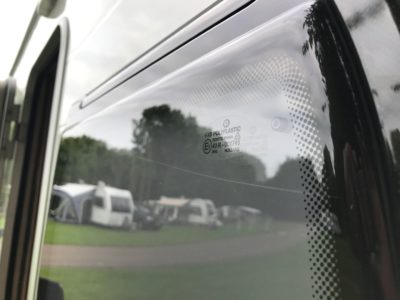 Scratch on caravan acrylic window