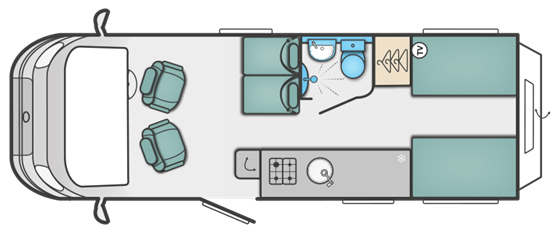 Swift Rio 340 Motorhome Floor Plan