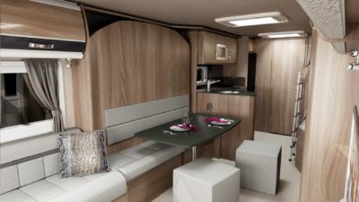 Swift Elegance Grande 655 drop down bed up