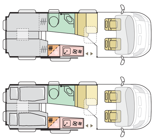 Adria Twin Supreme 640SLB floor plan