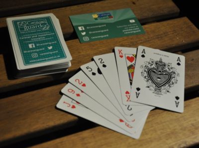 Caravan Guard playing cards - show prize