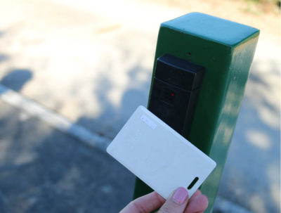 Card access control at storage site