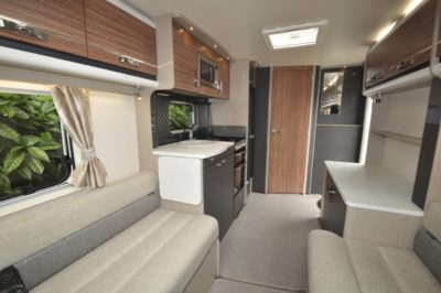 Swift Eccles 480 caravan interior looking back