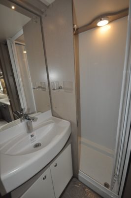 Swift Eccles 480 caravan shower room and basin