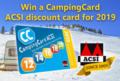 Win one of 25 CampingCard ACSI 2019 discount cards thumbnail