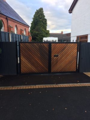 Caravan stored behind locked gates