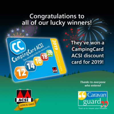 ACSI CampingCard competition winners