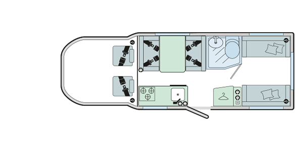 2019 Bailey Alliance 70-6 motorhome floorplan