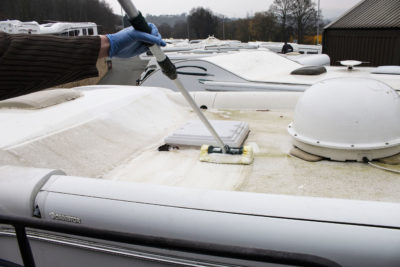 Motorhome roof cleaning