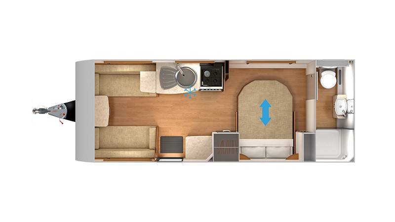 2019 Lunar Clubman SI caravan floorplan