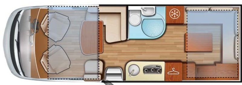 2019 Mobilvetta K-Yacht Tekno Line 80 motorhome floorplan