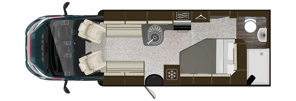 2019 Auto-Trail Tracker EB motorhome floorplan 2019 Auto-Trail Tracker EB motorhome floorplan