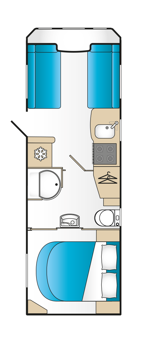 2019 Coachman Laser 650 caravan floorplan