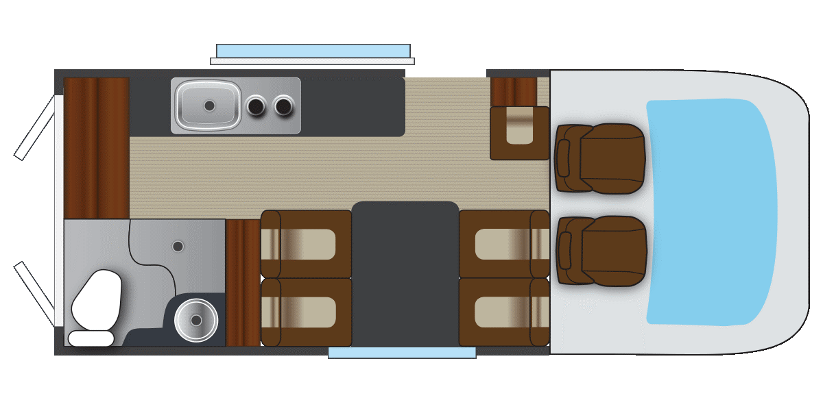 2019 Randger R535 campervan floorplan 2019 Randger R535 campervan floorplan