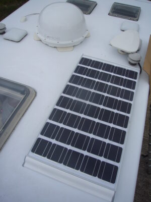 solar panel on a caravan