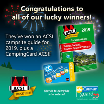 ASCI campsite guide winners