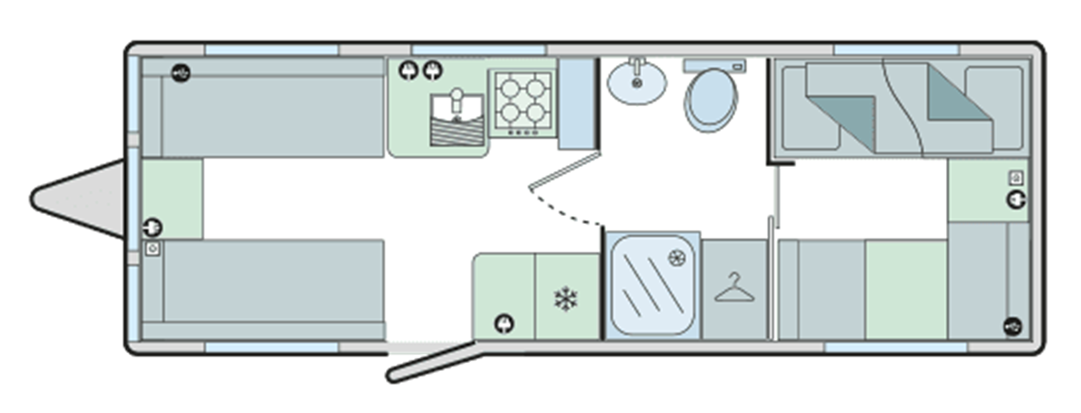 Bailey Phoenix 760 Caravan Floor Plan