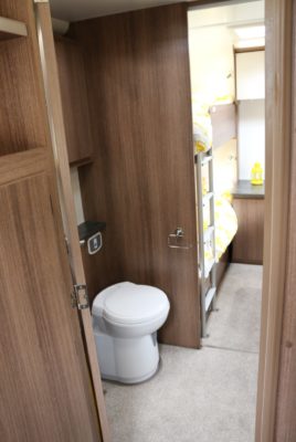 Bailey Phoenix 760 through WC/shower room to rear of caravan