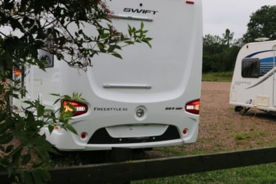 Beware of obstacles behind your motorhome