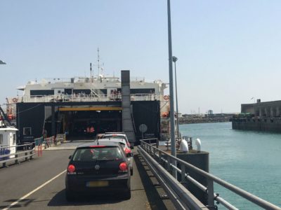 Caravan boarding ferry