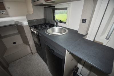 2020 Swift Edge 476 motorhome kitchen