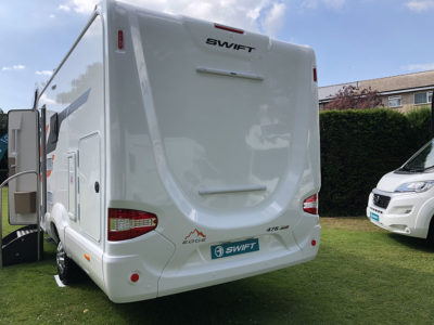 2020 Swift Edge 476 motorhome exterior rear