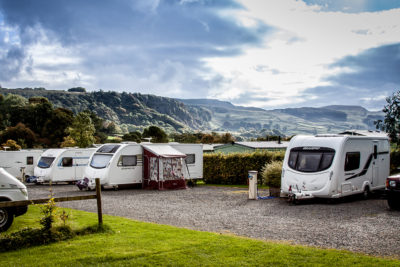 Seasonal caravan pitch