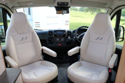 2020 Bailey Autograph fully upholstered captain seats