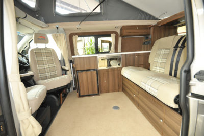 2019 VW Caravaggio campervan lounge