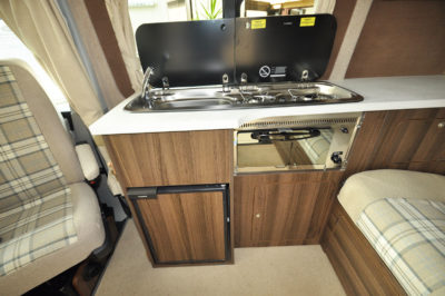 2019 VW Caravaggio campervan kitchen