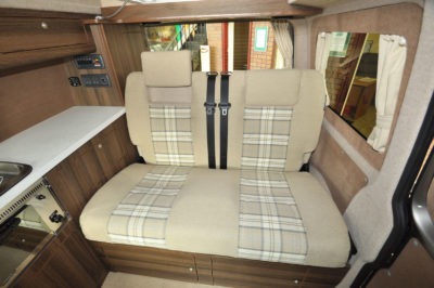 2019 VW Caravaggio campervan rear seats/bed