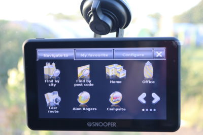 Snooper S6900 motorhome sat nav navigatoin screen