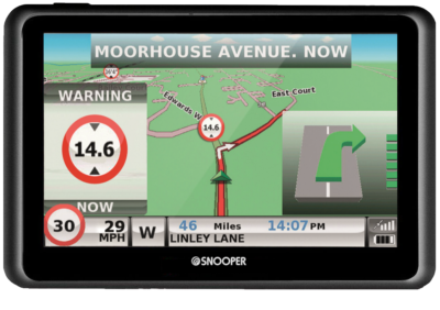 Snooper S6900 Ventura sat nav warning sign 