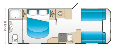 2020 Coachman Laser Xcel 875 caravan floorplan