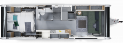 2020 Adria Astella caravan floorplan