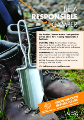 Scottish Outdoor Access code Trowel Poster