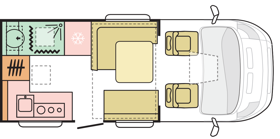 2020 Adria Matrix Axess 520 ST motorhome floorplan