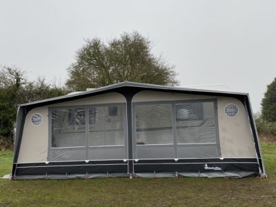 clean caravan awning