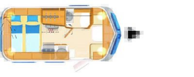 2020 Eriba Ocean Drive 530 caravan floorplan