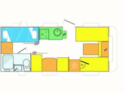 Caravelair Antares 496 floorplan