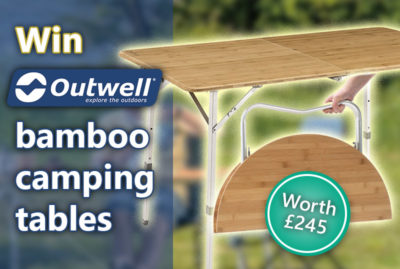 Win stylish bamboo camping tables thumbnail