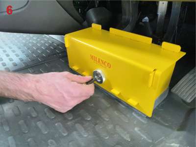 motorhome pedal lock box