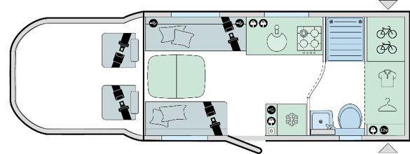 2021 Bailey Adamo 69-4 motorhome floorplan